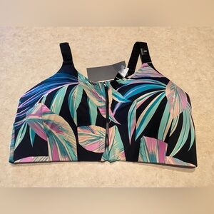 Torrid active 40D high impact wireless zip front sports bra NWT